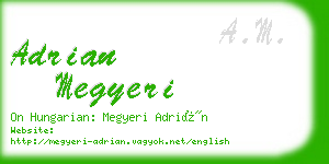 adrian megyeri business card